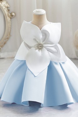 A-Line Princess Sleeveless Flower Girl Dresses with 3D Flower XF101003