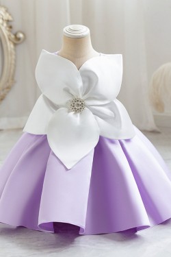 A-Line Princess Sleeveless Flower Girl Dresses with 3D Flower XF101003