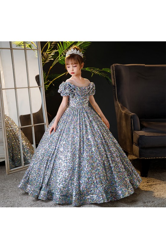 Sparkling Sequins Girls' Dresses Princess dresses Stylish Birthday Party Dresses Flower Girl Dresses XF101008