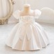 Cute Toddler Little Girls Dresses Bowknot Delicate Tutu Dress Kids Girls Wedding Birthday Party Pageant Princess Dresses Flower Girl Dresses XF101014