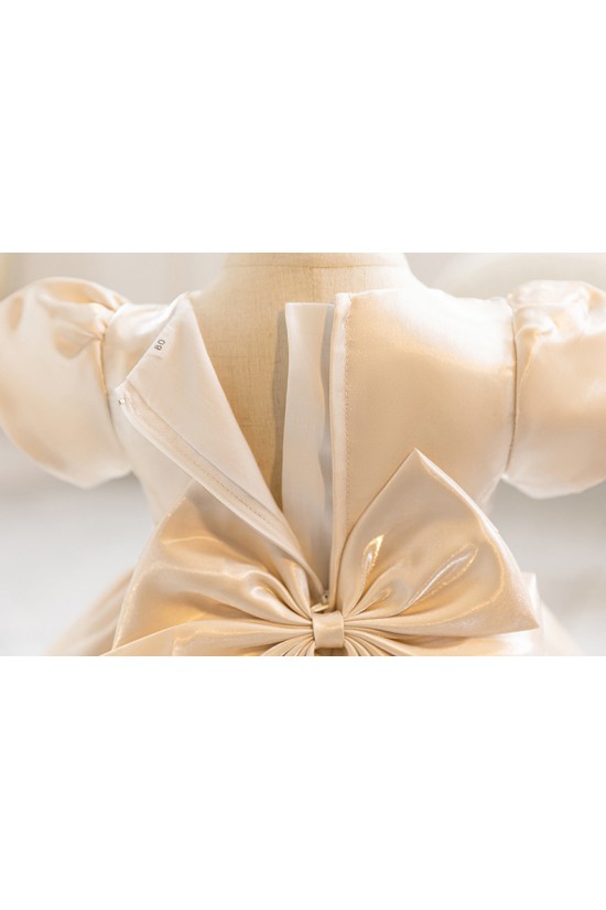 Cute Toddler Little Girls Dresses Bowknot Delicate Tutu Dress Kids Girls Wedding Birthday Party Pageant Princess Dresses Flower Girl Dresses XF101014