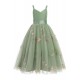 A Line Spaghetti Strap Long Formal Wedding Pageant Princess Birthday Party Dance Gowns Flower Girl Dresses XF101016
