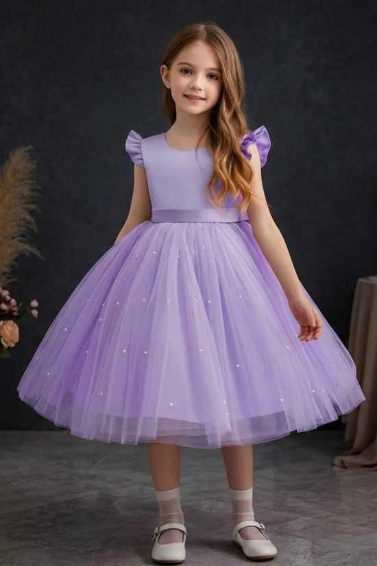 A-Line Princess Cute Tulle Flower Girl Dresses Pageant Princess Birthday Party Dance Gowns XF101017
