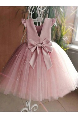 A-Line Princess Cute Tulle Flower Girl Dresses Pageant Princess Birthday Party Dance Gowns XF101019