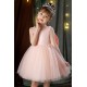 Princess Tulle and Satin Flower Girl Dresses Birthday Party Dress with Bow XF101024