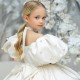 Cute Kids Girls' Ruched Puff Sleeves Flower Girl Dresses Solid Color Short Sleeve Formal Wedding Party Dresses XF101026 Cute Kids Girls' Ruched Puff Sleeves Flower Girl Dresses Solid Color Short Sleeve Formal Wedding Party Dresses XF101026