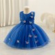 Lavender Purple Tulle Princess Dress with Sequin Butterfly Appliques Formal Wedding Pageant Gown for Toddler Girls Flower Girl Dresses XF101032