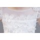 White Lace Floral Tulle Princess Dress Ruffled Sleeve Girls Gown for Wedding Birthday Flower Girl Dresses XF101041