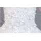 White Lace Floral Tulle Princess Dress Ruffled Sleeve Girls Gown for Wedding Birthday Flower Girl Dresses XF101041