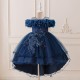 High Low Tulle Princess Green Flower Girl Dresses Wedding Party Birthday Party Gowns XF101047