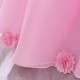 Cute Pink Bow Baby Girl Princess Dress Birthday Wedding Party Flower Girl Dresses XF101050