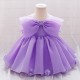 Cute Burgundy Bow Baby Girl Princess Dress Birthday Wedding Party Flower Girl Dresses XF101052