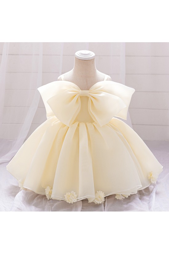 Cute Burgundy Bow Baby Girl Princess Dress Birthday Wedding Party Flower Girl Dresses XF101052
