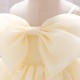 Champagne Cute Bow Baby Girl Princess Dress Birthday Wedding Party Flower Girl Dresses XF101054