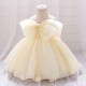 Champagne Cute Bow Baby Girl Princess Dress Birthday Wedding Party Flower Girl Dresses XF101054