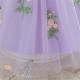 Kids Girls' Flower Girl Dress Dress Sleeveless V Neck Knee Length Princess Dress Formal Tulle Dress with 3D Flowers XF101056