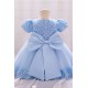 Sequins Tulle Princess Dress Sky Blue Birthday Wedding Party Flower Girl Dresses with Bow XF101064 Sequins Tulle Princess Dress Sky Blue Birthday Wedding Party Flower Girl Dresses with Bow XF101064
