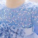 Sequins Tulle Princess Dress Sky Blue Birthday Wedding Party Flower Girl Dresses with Bow XF101064 Sequins Tulle Princess Dress Sky Blue Birthday Wedding Party Flower Girl Dresses with Bow XF101064