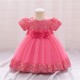 Sequins Tulle Princess Dress Watermelon Birthday Wedding Party Flower Girl Dresses with Bow XF101066