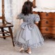 Sequins Tulle Princess Dress Gray Birthday Wedding Party Flower Girl Dresses with Bow XF101067 Sequins Tulle Princess Dress Gray Birthday Wedding Party Flower Girl Dresses with Bow XF101067