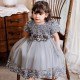 Sequins Tulle Princess Dress Gray Birthday Wedding Party Flower Girl Dresses with Bow XF101067 Sequins Tulle Princess Dress Gray Birthday Wedding Party Flower Girl Dresses with Bow XF101067