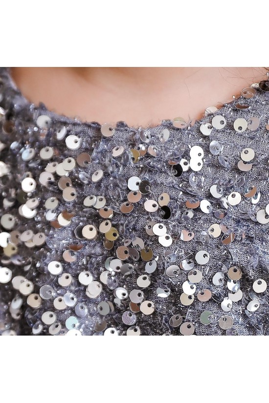 Sequins Tulle Princess Dress Gray Birthday Wedding Party Flower Girl Dresses with Bow XF101067 Sequins Tulle Princess Dress Gray Birthday Wedding Party Flower Girl Dresses with Bow XF101067