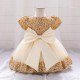Sequins Tulle Princess Dress Gold Birthday Wedding Party Flower Girl Dresses with Bow XF101070 Sequins Tulle Princess Dress Gold Birthday Wedding Party Flower Girl Dresses with Bow XF101070