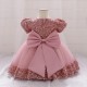 Sequins Tulle Princess Dress Light Dusty Pink Birthday Wedding Party Flower Girl Dresses with Bow XF101072 Sequins Tulle Princess Dress Light Dusty Pink Birthday Wedding Party Flower Girl Dresses with Bow XF101072