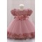 Sequins Tulle Princess Dress Light Dusty Pink Birthday Wedding Party Flower Girl Dresses with Bow XF101072