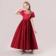 A-Line Short Sleeves Wedding Party Flower Girl Dresses XF101077