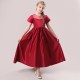 A-Line Short Sleeves Wedding Party Flower Girl Dresses XF101077