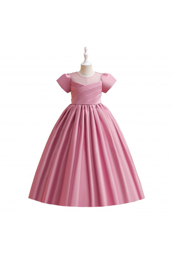 A-Line Short Sleeves Wedding Party Flower Girl Dresses XF101078 A-Line Short Sleeves Wedding Party Flower Girl Dresses XF101078