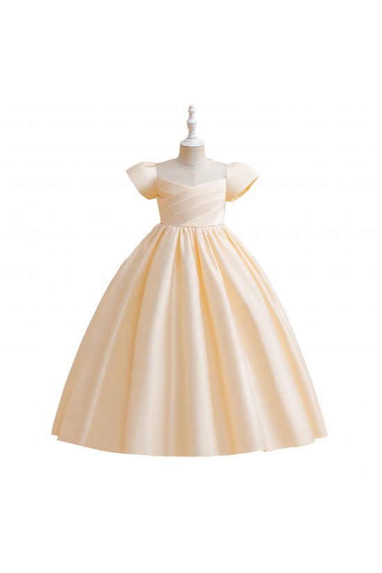 A-Line Short Sleeves Wedding Party Flower Girl Dresses XF101078 A-Line Short Sleeves Wedding Party Flower Girl Dresses XF101078