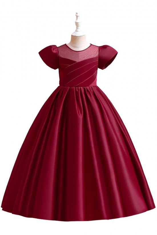 A-Line Short Sleeves Wedding Party Flower Girl Dresses XF101078 A-Line Short Sleeves Wedding Party Flower Girl Dresses XF101078