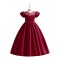 A-Line Short Sleeves Wedding Party Flower Girl Dresses XF101078