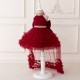 High Low Burgundy Tulle Wedding Party Flower Girl Dresses XF101080