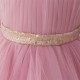 High Low Pink Tulle Wedding Party Flower Girl Dresses XF101082