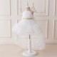 High Low White Tulle Wedding Party Flower Girl Dresses XF101085