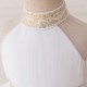 High Low White Tulle Wedding Party Flower Girl Dresses XF101085