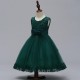 Green Lace and Tulle White Wedding Party Flower Girl Dresses XF101089