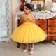 Cute A-Line Tulle Wedding Party Flower Girl Dresses XF101097