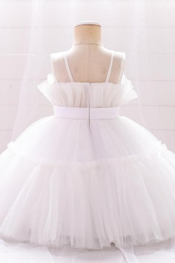 Cute A-Line Tulle Wedding Party Flower Girl Dresses XF101098