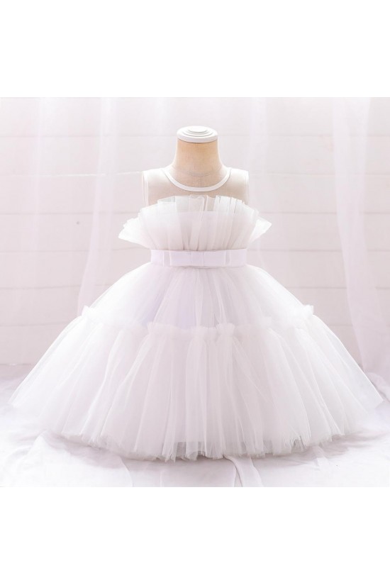 Cute A-Line Tulle Wedding Party Flower Girl Dresses XF101098