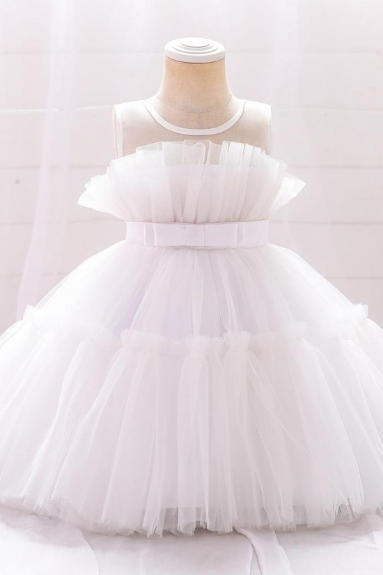 Cute A-Line Tulle Wedding Party Flower Girl Dresses XF101098
