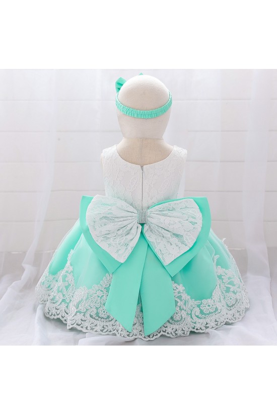 Affordable Cute Lace Wedding Party Flower Girl Dresses with Bowknot XF101103