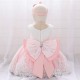 Affordable Cute Lace Red Bowknot Wedding Party Flower Girl Dresses with Headwear XF101107