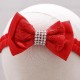 Affordable Cute Lace Red Bowknot Wedding Party Flower Girl Dresses with Headwear XF101107