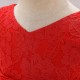 Affordable Cute Lace Red Bowknot Wedding Party Flower Girl Dresses with Headwear XF101107