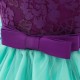 Cute Lace Bowknot Wedding Party Flower Girl Dresses with Headwear XF101109
