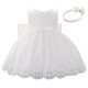 Cute Lace White Wedding Party Flower Girl Dresses with Bowknot XF101111